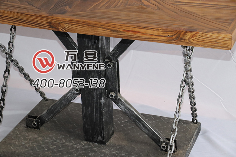 五金工业铁板底座餐桌图